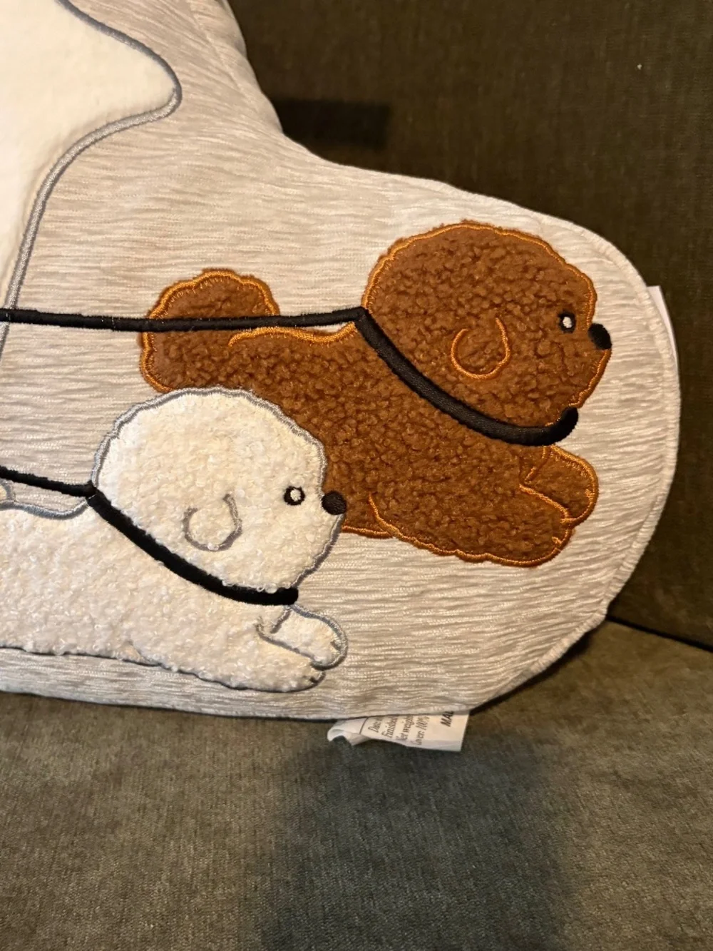 NWT Isaac Mizrahi Viral Ghost Walking Dogs Halloween Throw Pillow 14x20